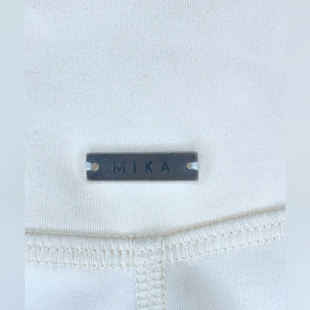 NWT MIKA Women’s High Waisted Eggshell White Kaya Leggings Size L - Image 6