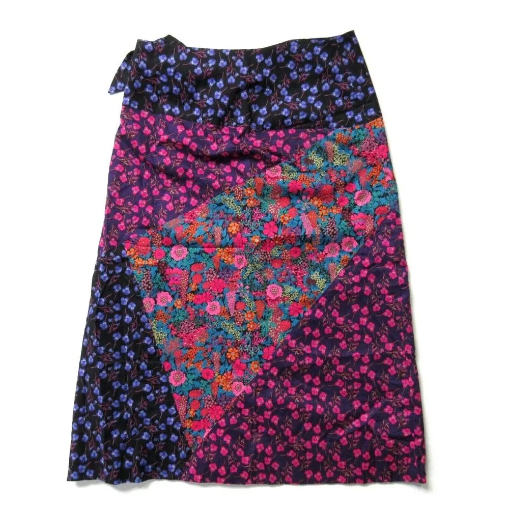 NWT J.Crew Tie-waist Midi in Liberty Mixed Print Patchwork Floral Skirt 0 - Image 5