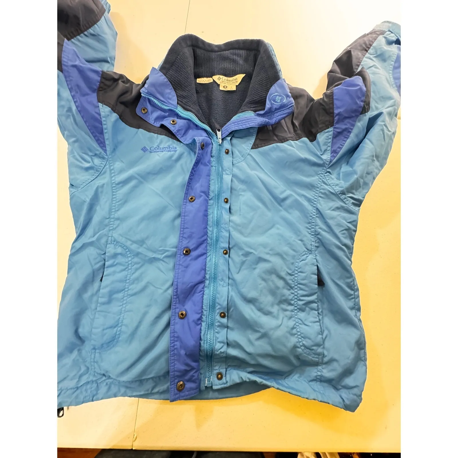 Y2K Columbia Bugaboo Interchange Jacket Women's M Blue Black Winter‎ Ski Coat Size M - Image 7