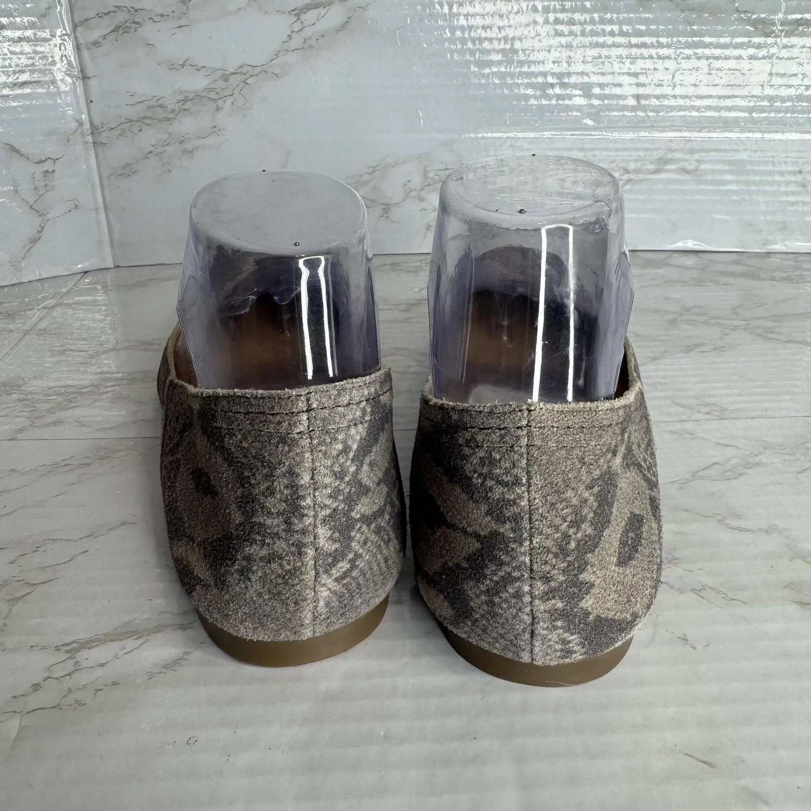 Lucky Brand Shoes Womens Size 9 M Gray Snake Print Flats Slip On Ballet Comfort - Image 7