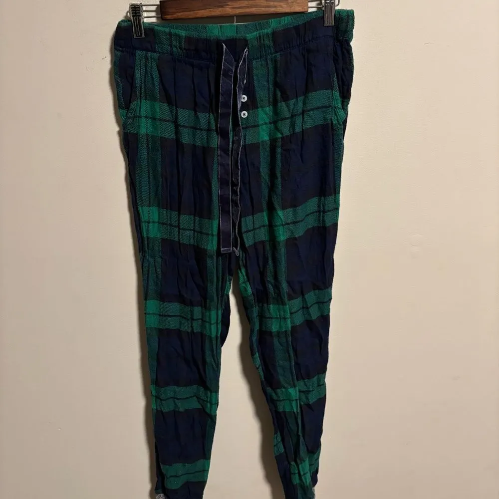 Aerie Plaid Green Flannel Jogger PJ Pant- Size XS - Image 2