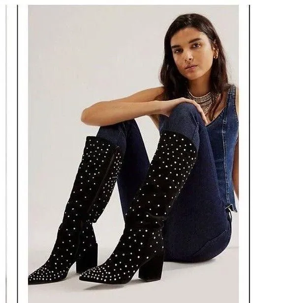 Free People FP Collection - Diamante Dream Boots Size 9.5 - Image 3