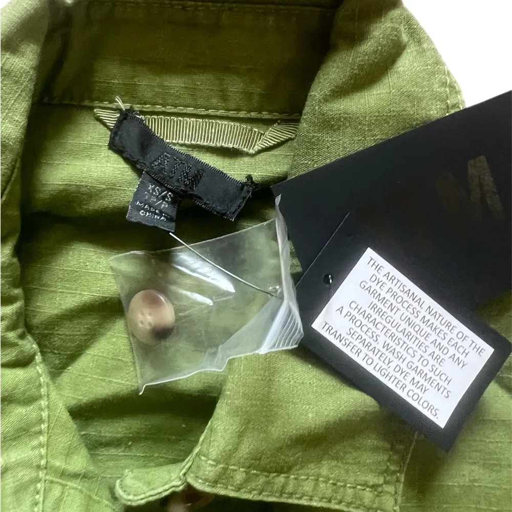 Anthony Thomas Melillo (ATM) Green Ripstop Cargo Field Jacket | XS/S NWT - Image 3