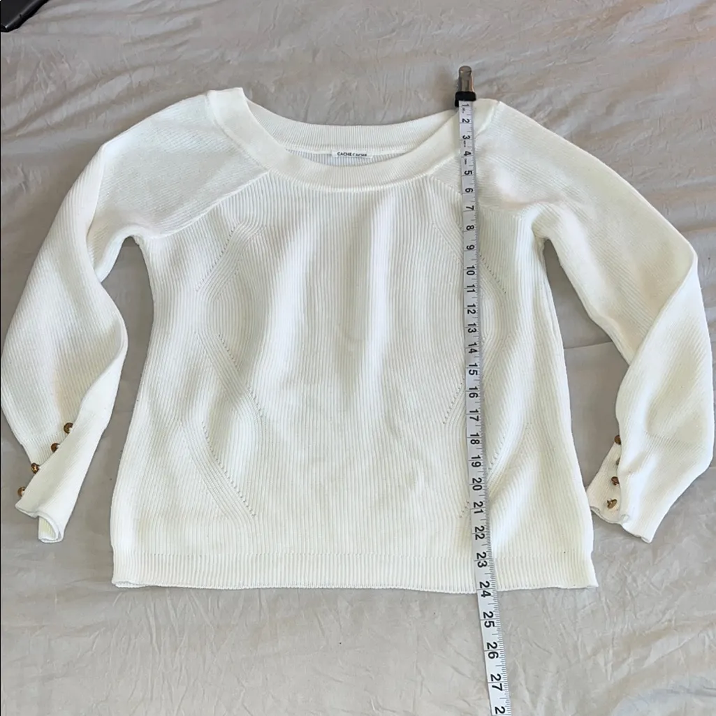 Cache Cream‎ Crew Neck Sweater Soft Knit - Image 5