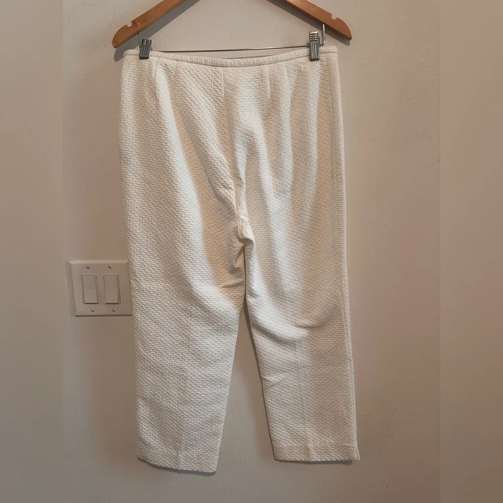 J.Mclaughlin‎ White Quilted Texture Pants in White Sz 8 - Image 4