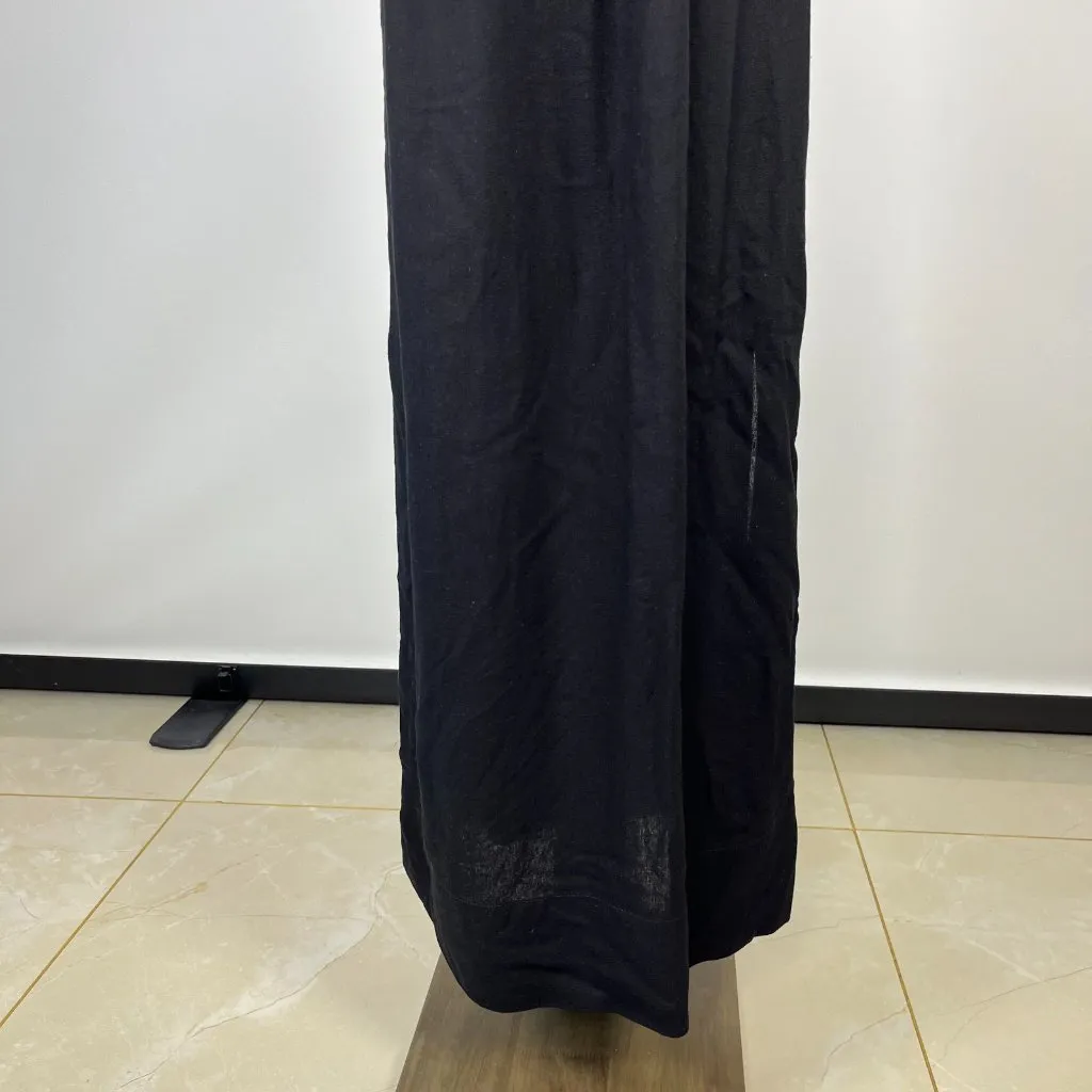 NWOT Farm Rio Linen Blend Black Sleeveless Maxi Dress Size M - Image 5