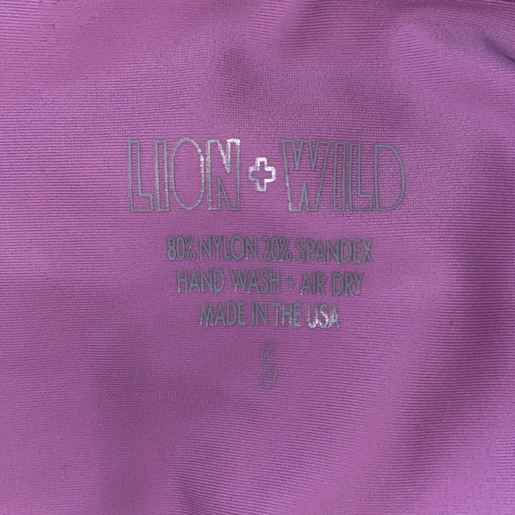 NEW LION WILD LAVENDER & ORANGE BIKINI Light Purple Sheer Back Ruffle Neon - Image 8