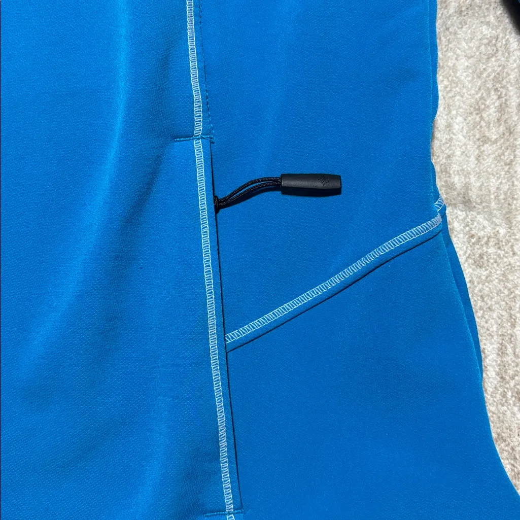 Women's XL Columbia fleece lined aqua blue jacket neoprene scuba type material - Image 5