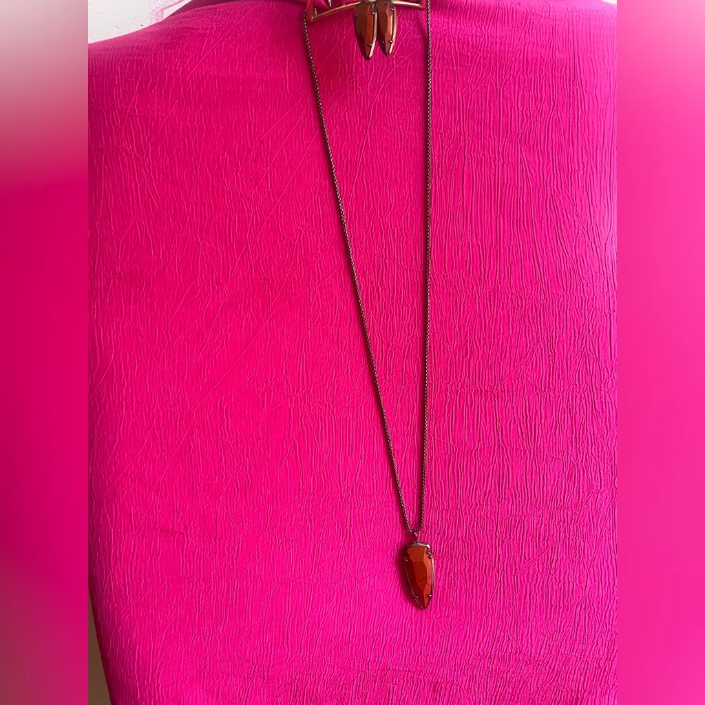 Karen Scott Red Pendant Necklace Set - Image 5