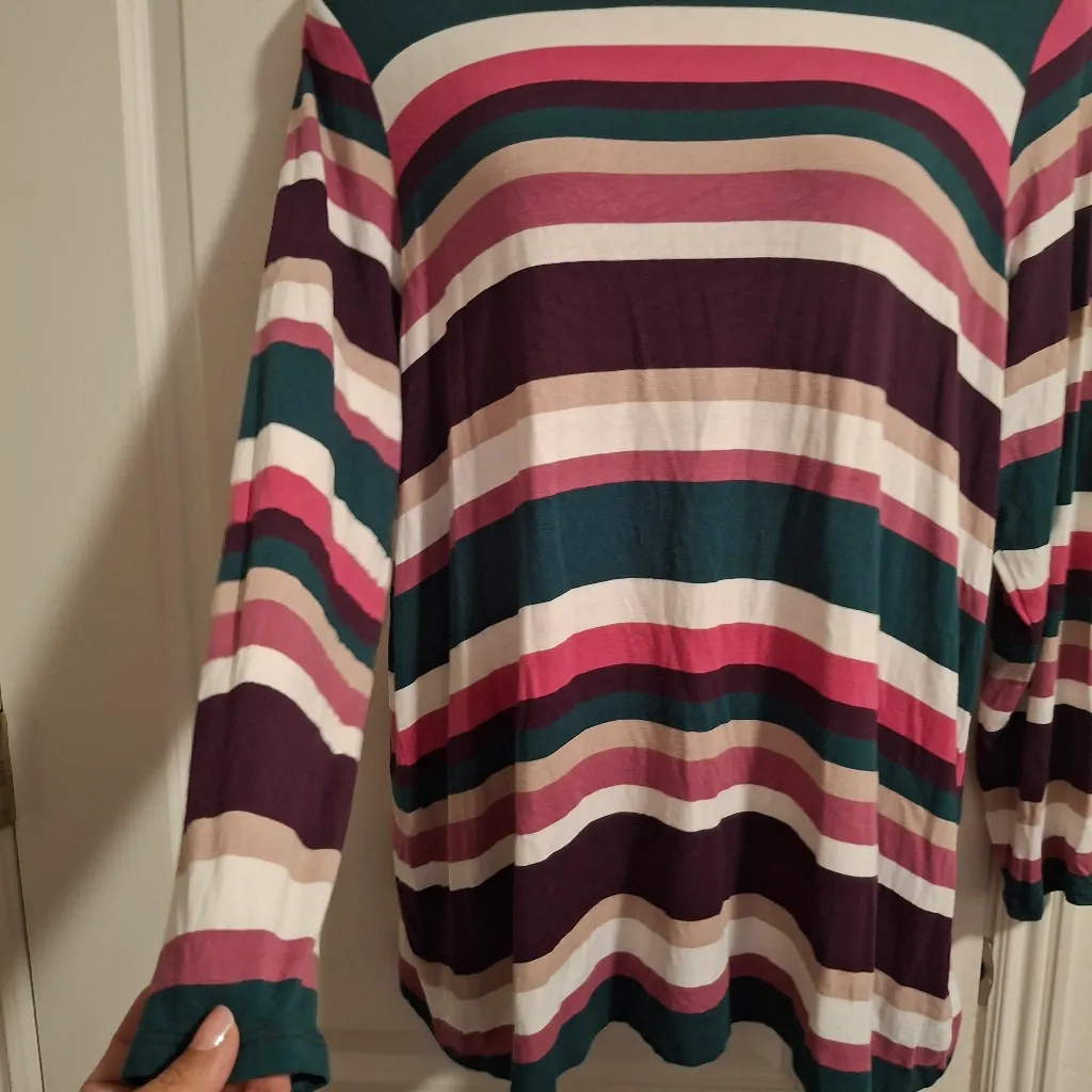 Torrid Sz 3 Striped Multicolor Women's Top - Image 9