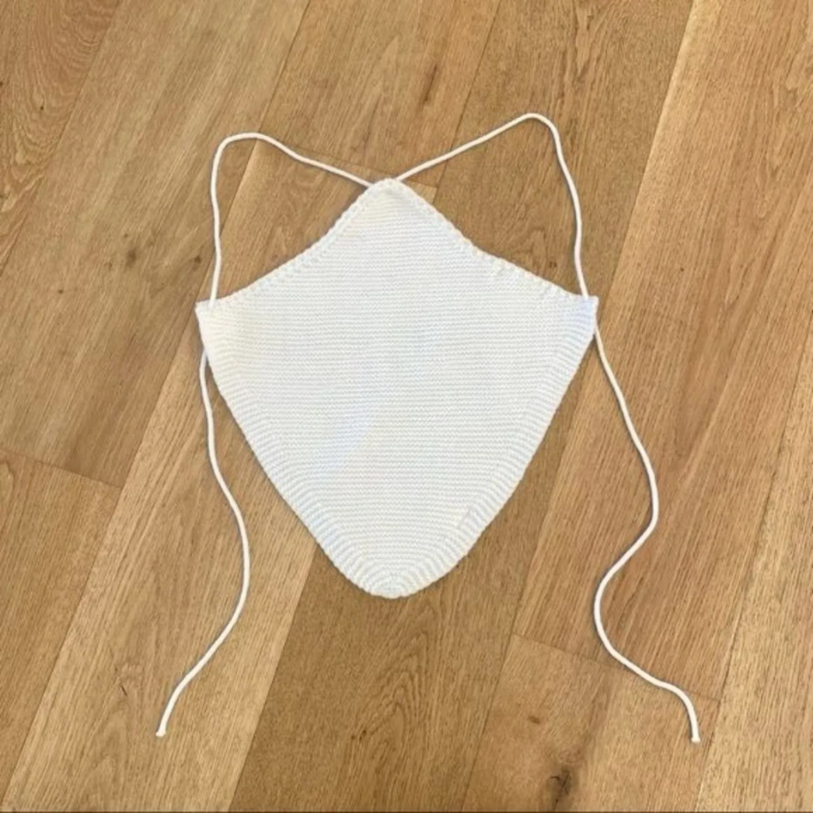 Rumours Bali Triangle Knit Top in White - Image 2