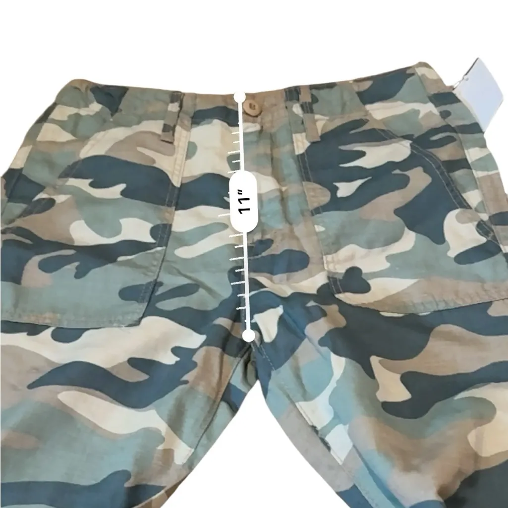 MOTHER NWT The Shaker Chop Camo Jeans Women’s Size 25 Blue Green Crop Distressed - Image 10