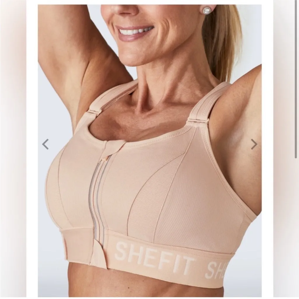 SHEFIT Ultimate Sports Bra Zip Front Adjustable Straps - Image 3