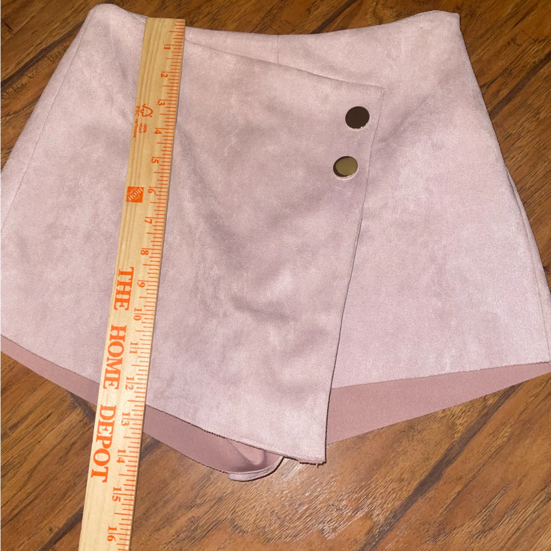 Blush Pink faux suede skirt skort Y2K Charlotte Russe woman’s XS - Image 6
