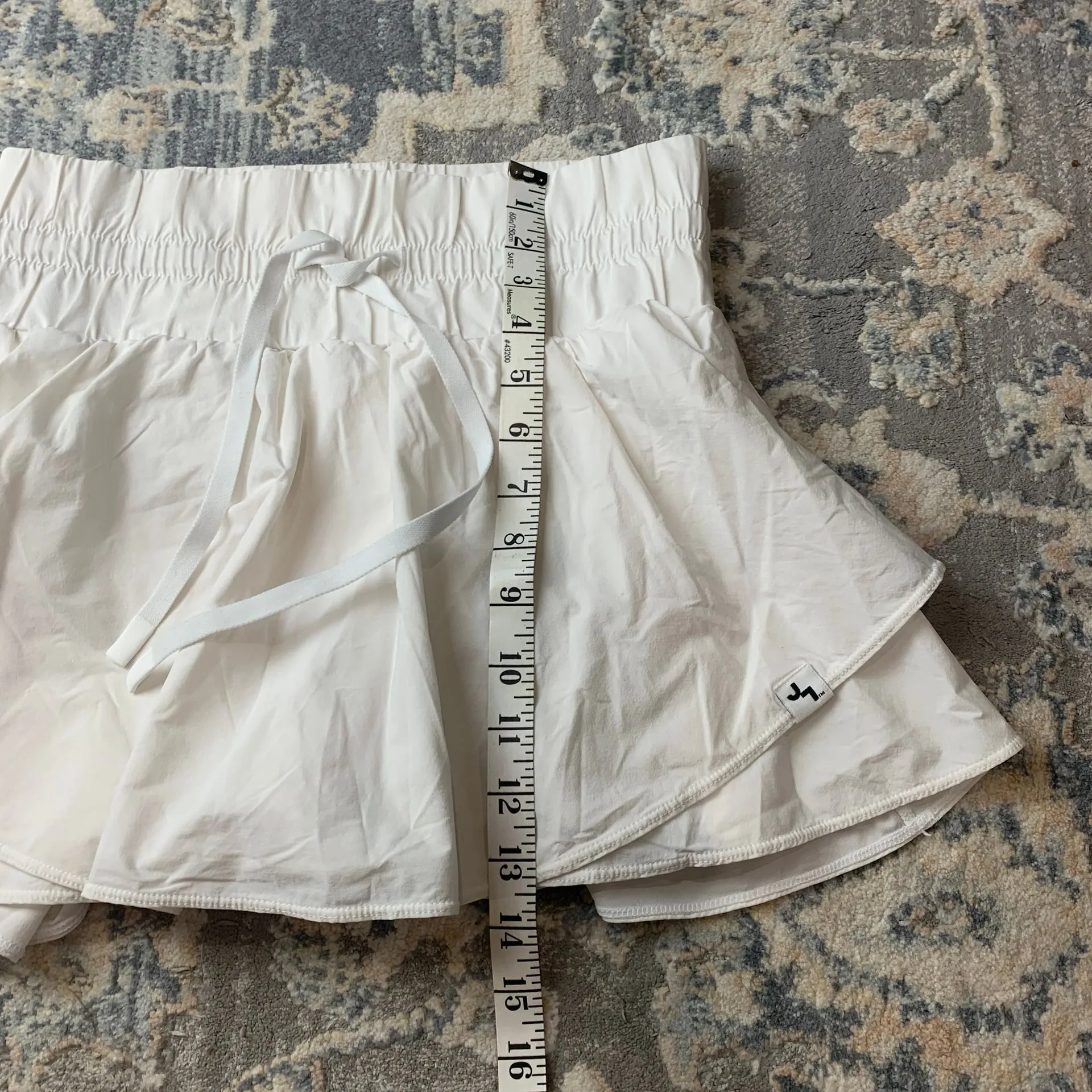 JoyLab High-Rise Flowy Mini Athletic Tennis Skort White - Image 4