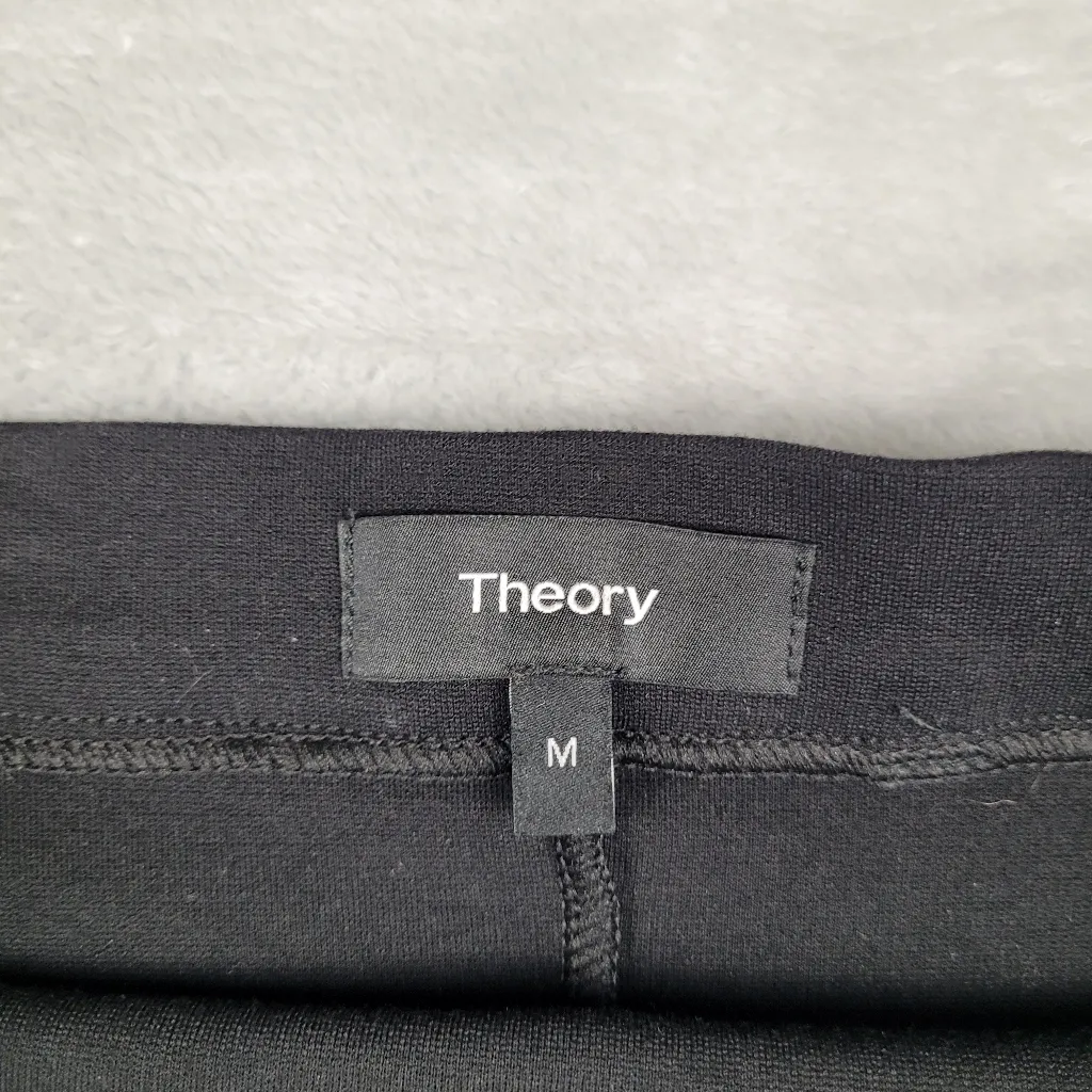 Theory Women's Skirt Black Pencil Stretch Size M Career Office - Image 5