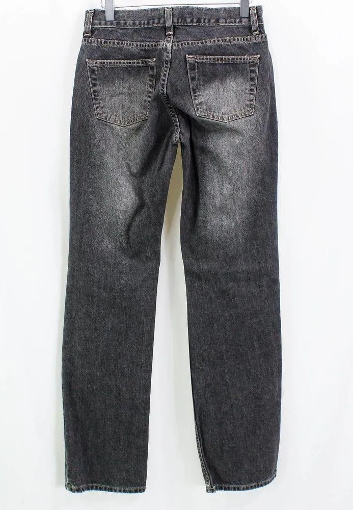 CLUB MONACO Black Cotton Mid Wash Denim Slim Straight Jeans - Image 6