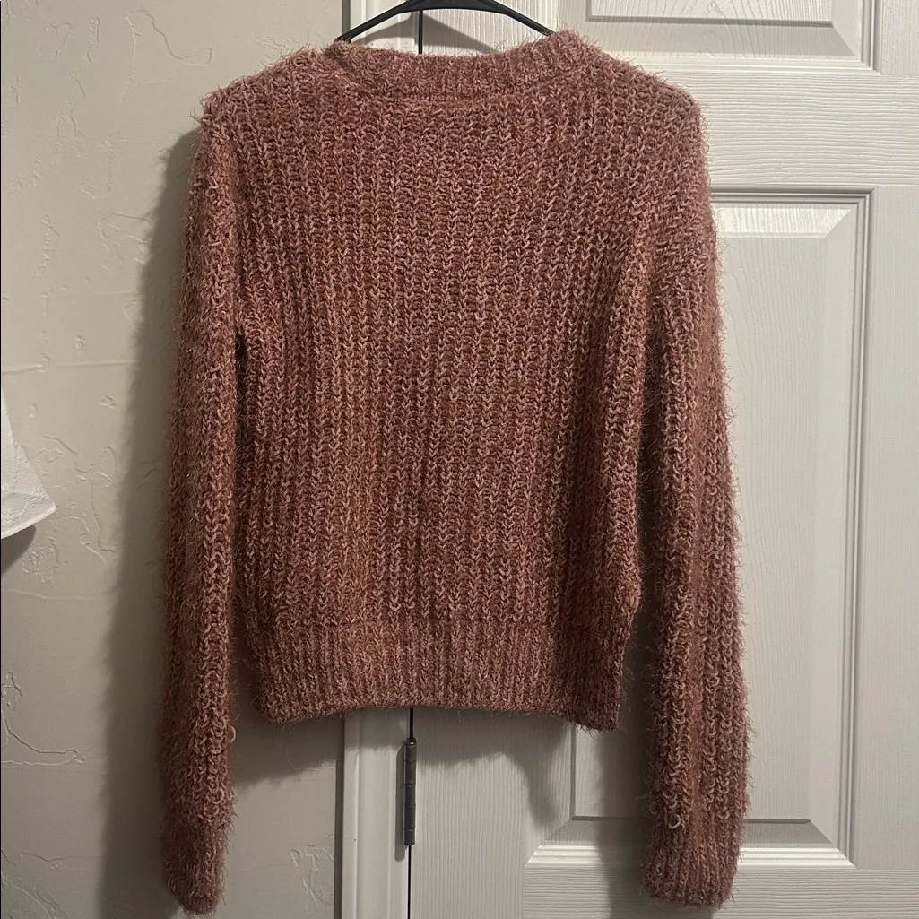 Candie's Soft Mauve Crew Neck Sweater - Image 5