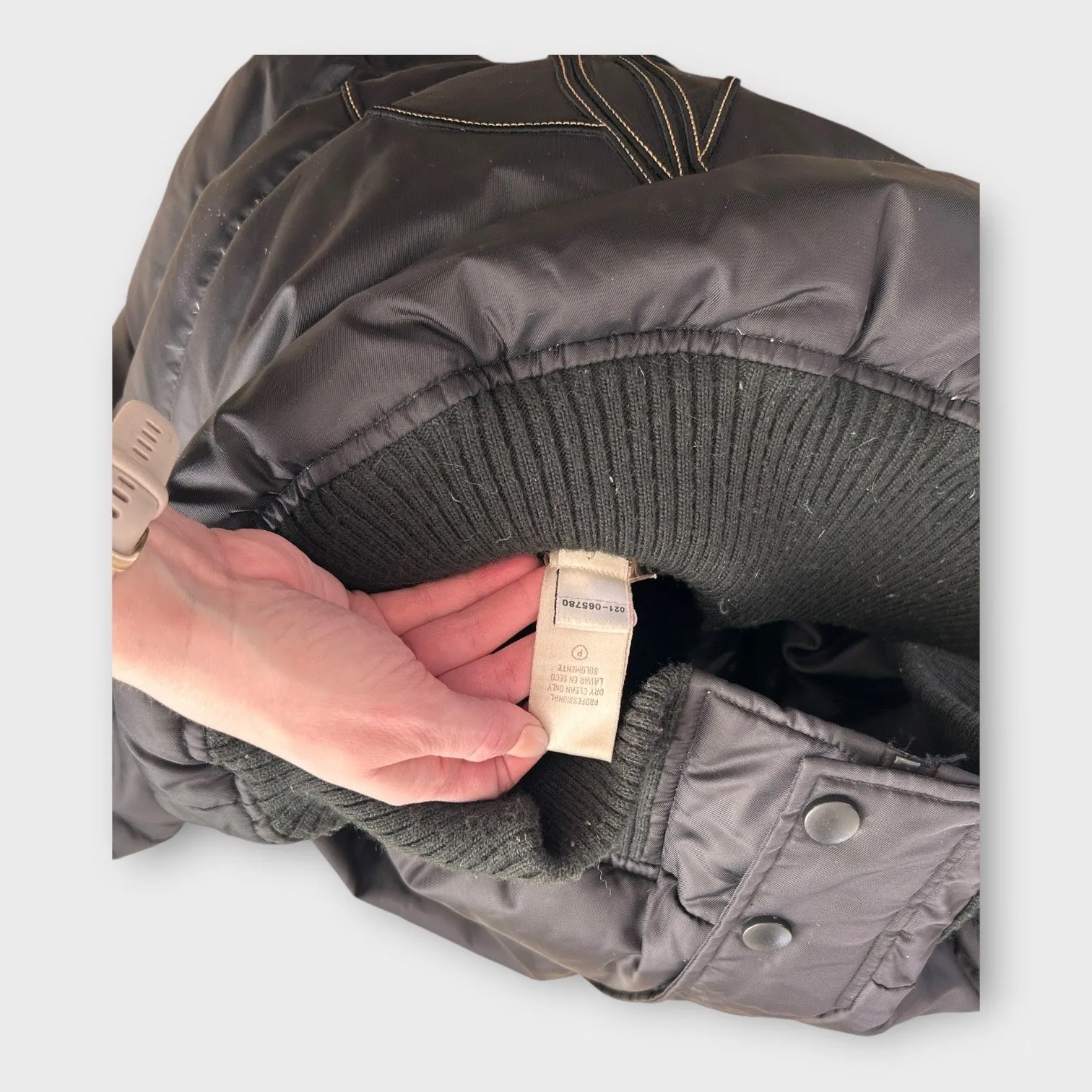 Donna Salyers Fabulous Furs Knit Cardigan Coat Faux Fur Collar Gray Black XL - Image 13