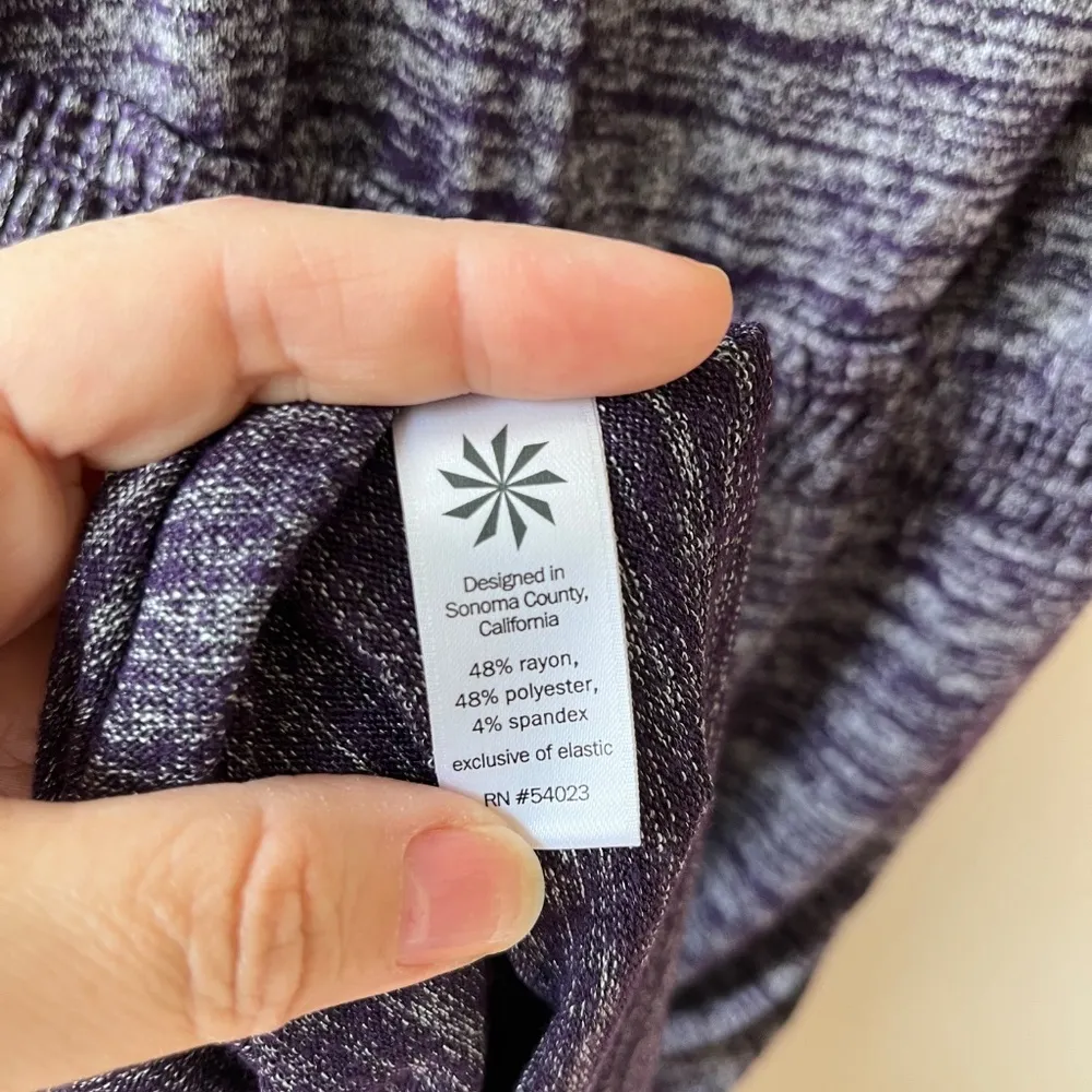 Athleta Size XS  S Heathered Purple Athletic Tank Midi Dress Elastic‎ Waist - Image 8