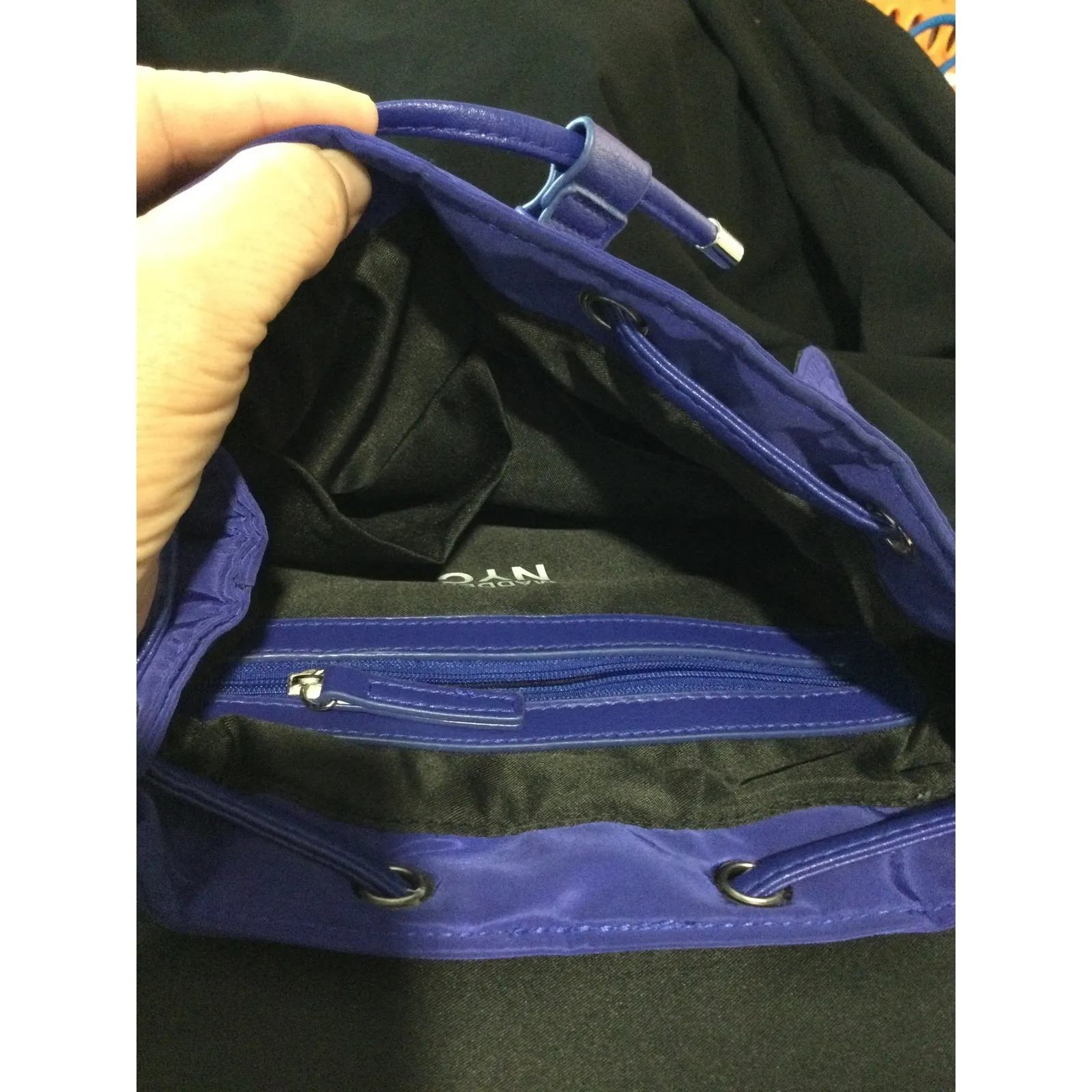 Madden‎ NYC Mini Backpack Convertible Satchel Top Handle Blue Buckle - Image 6