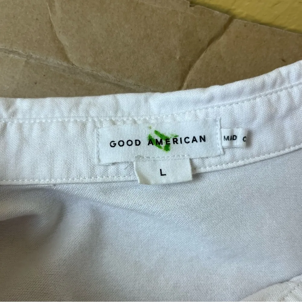 Good American  White Boxy Button Down Shirt - Image 7