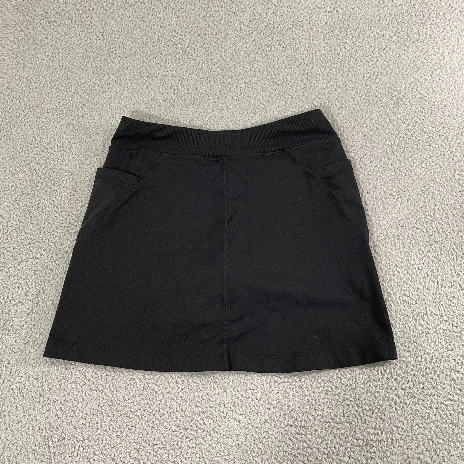 Athleta Excursion Skort Women M Black Athlesiure Tennis Pull On Pockets - Image 8