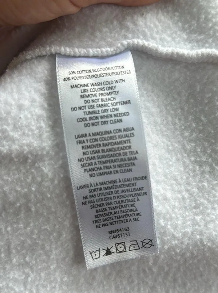 Calvin Klein Performance 1/4 Zip Cropped Pullover White Large - Image 7