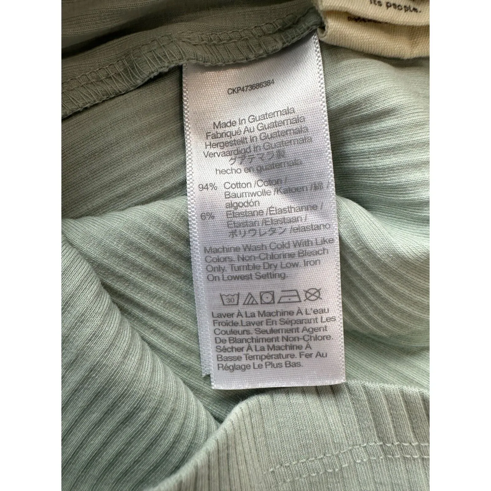 Madewell Sage Green Tailored Crop Stretch Casual Everyday Tank Ribbed NWT XXS - Image 4