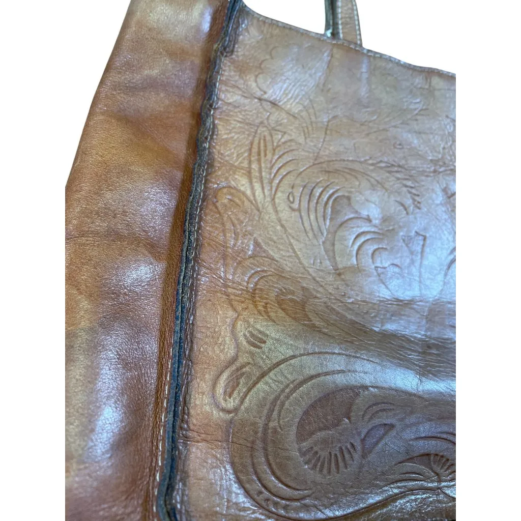 Patricia Nash Womens Brown Leather Tote Handbag Large SKU 8744 - Image 3