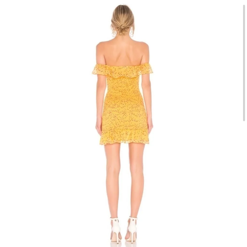 Lovers + Friends - Cendall Dress in Goldenrod Ditsy Mini Floral Sz S - Image 2