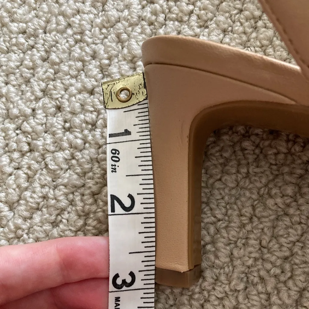 NEW Calvin Klein Slingback Nude Pumps Heels Wrap Around Kitten Mary Janes Sz 8 - Image 12