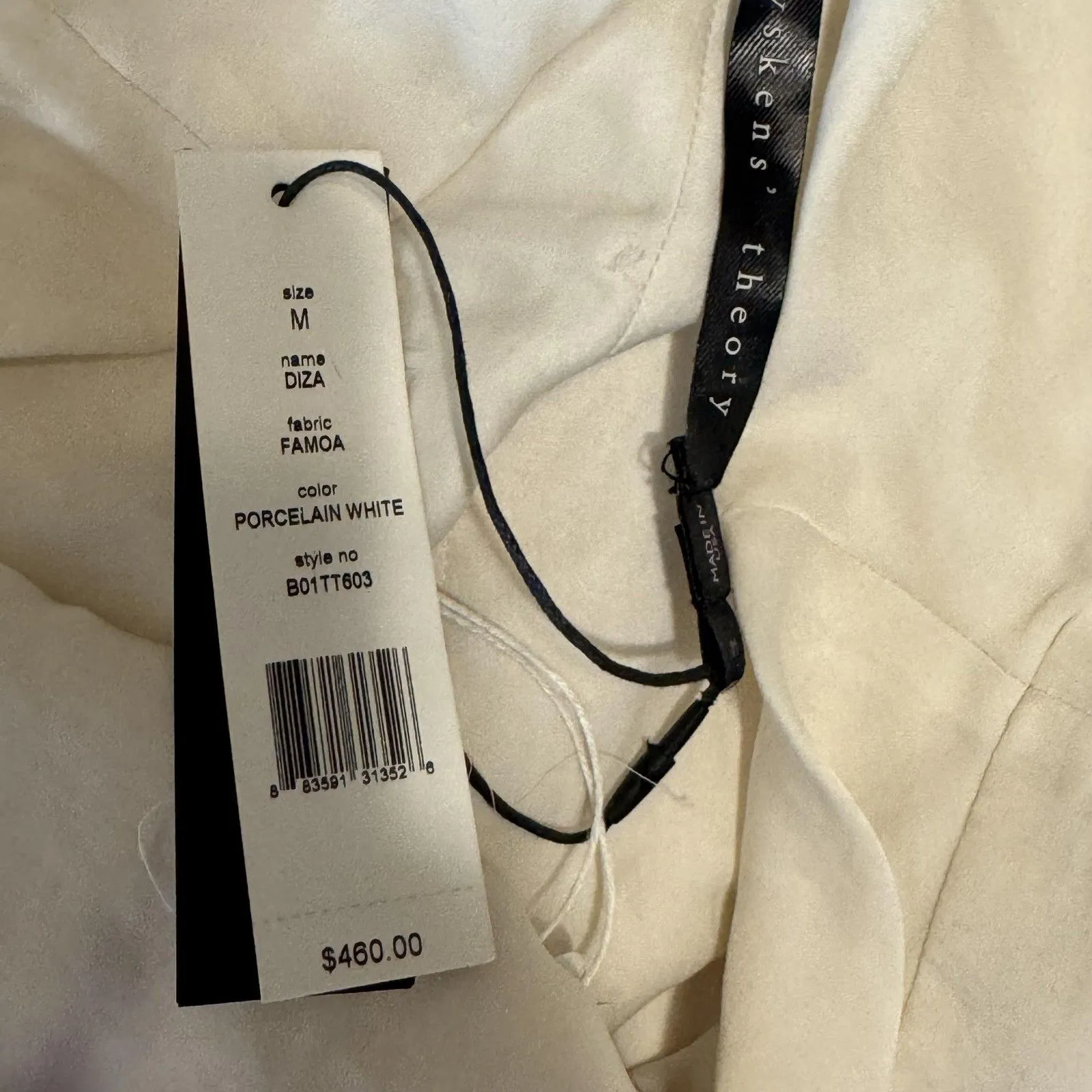 Theyskens Theory Diza Dress Womens Medium Porcelain White flowy cute girly M - Image 11