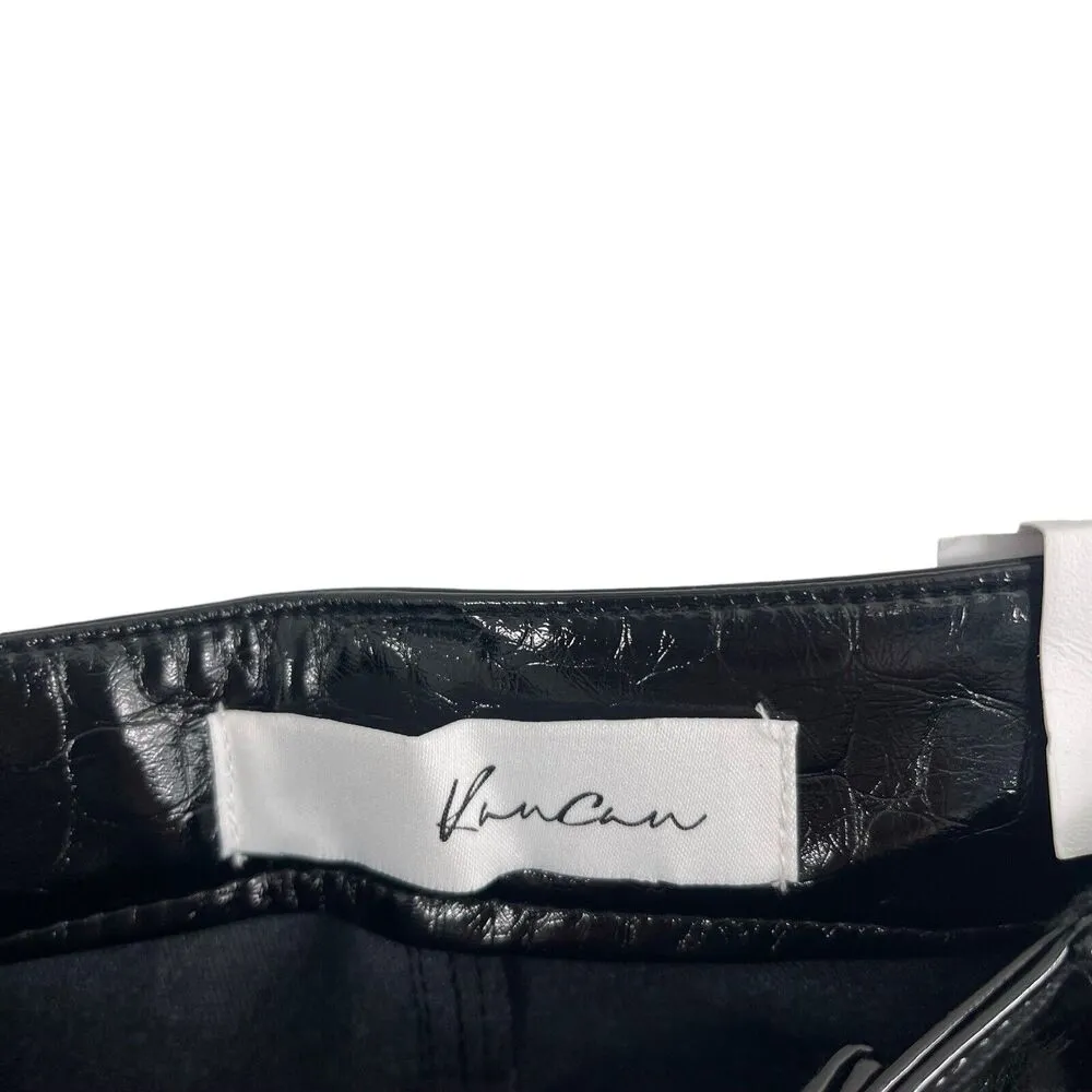 KanCan Josephine Faux Leather Mom Fit Jeans Black Boho Artsy NWT Womens 5/26 - Image 3