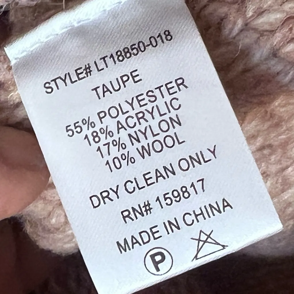 Altar'd State Cropped Cable Knit Sweater - Taupe NWT - Image 14