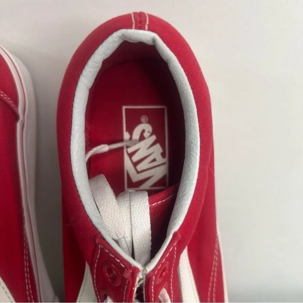 Vans Old Skool Canvas Red White Unisex Shoe Size 7 or 8.5 SKU#24388 - Image 9