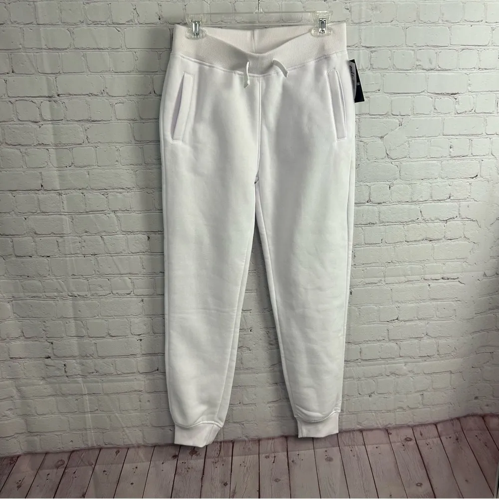 South pole New Ladies all white jogger active pants minimalist capsule Large - Image 2