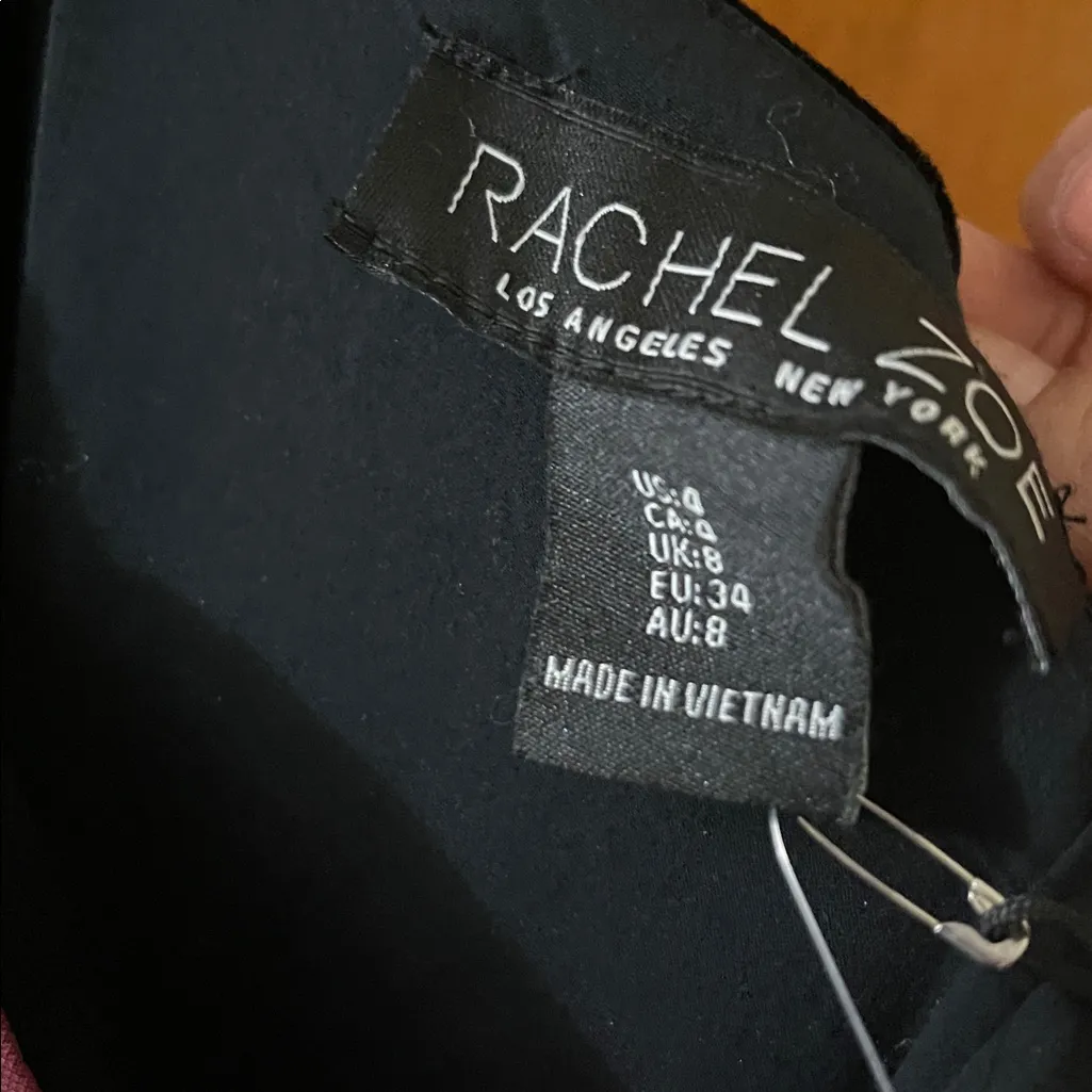 Rachel Zoe Elegant Black Floral velvet Dress size 4 - Image 5