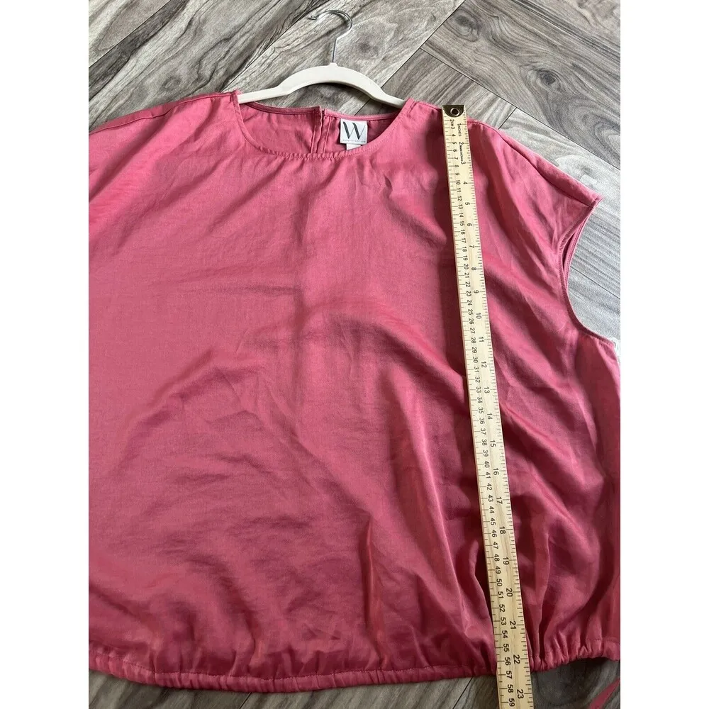 WORTHINGTON WOMENS SLEEVELESS SLATE ROSE TOP PLUS Size XL - Image 7