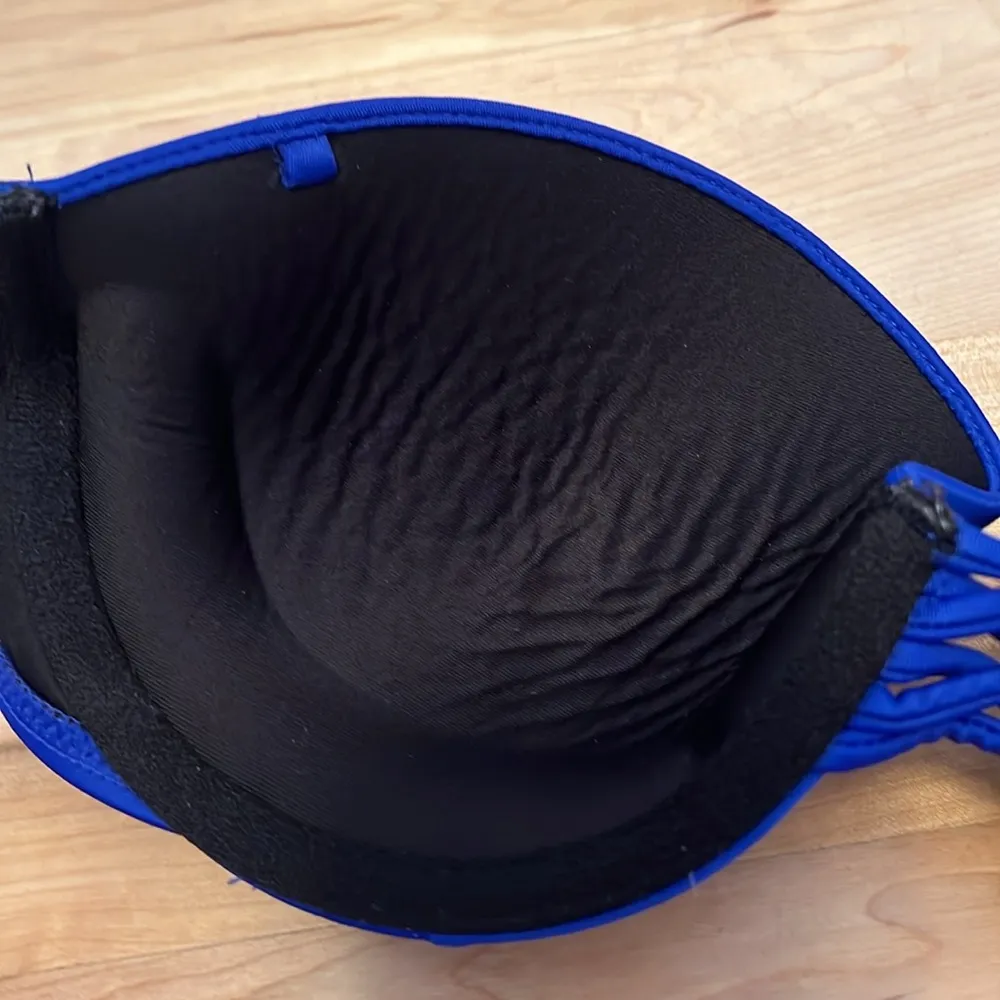 Victoria Secret Underwire Push-up Blue Bikini Swimsuit Top - Image 8