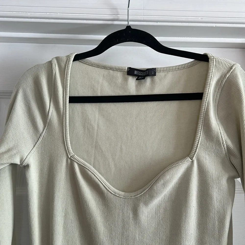 Misguided Seagreen Ribbed Maxi Dress - Image 2