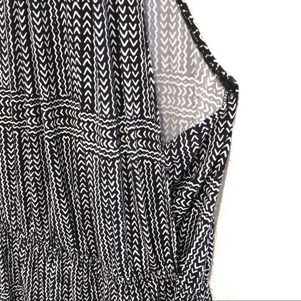 BCBGeneration Shirred Waist Tribal Print Dress S - Image 8