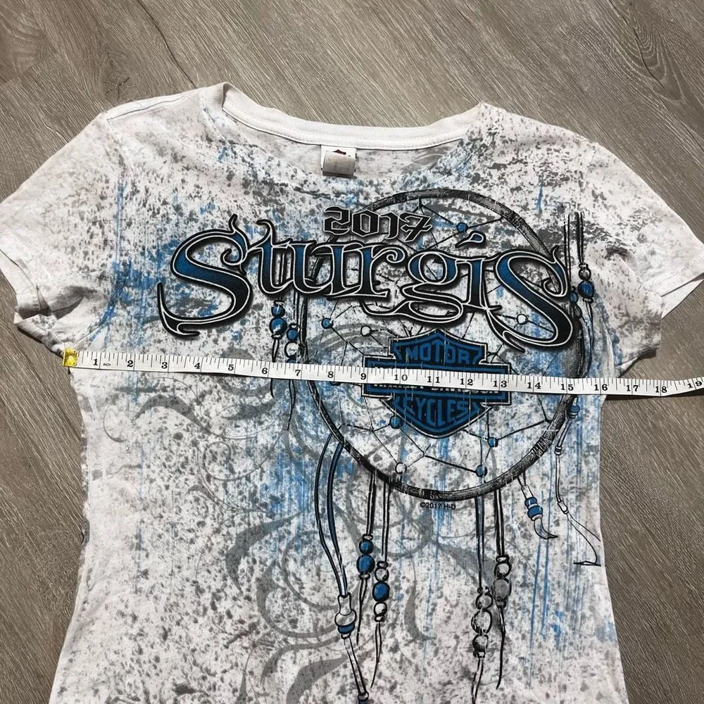 Harley Davidson 2017 Sturgis Tee Medium White - Image 5