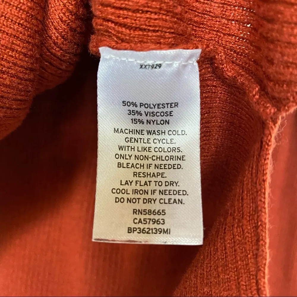 BP. V-Neck Pullover Sweater Red Ochre Size Small - Image 7