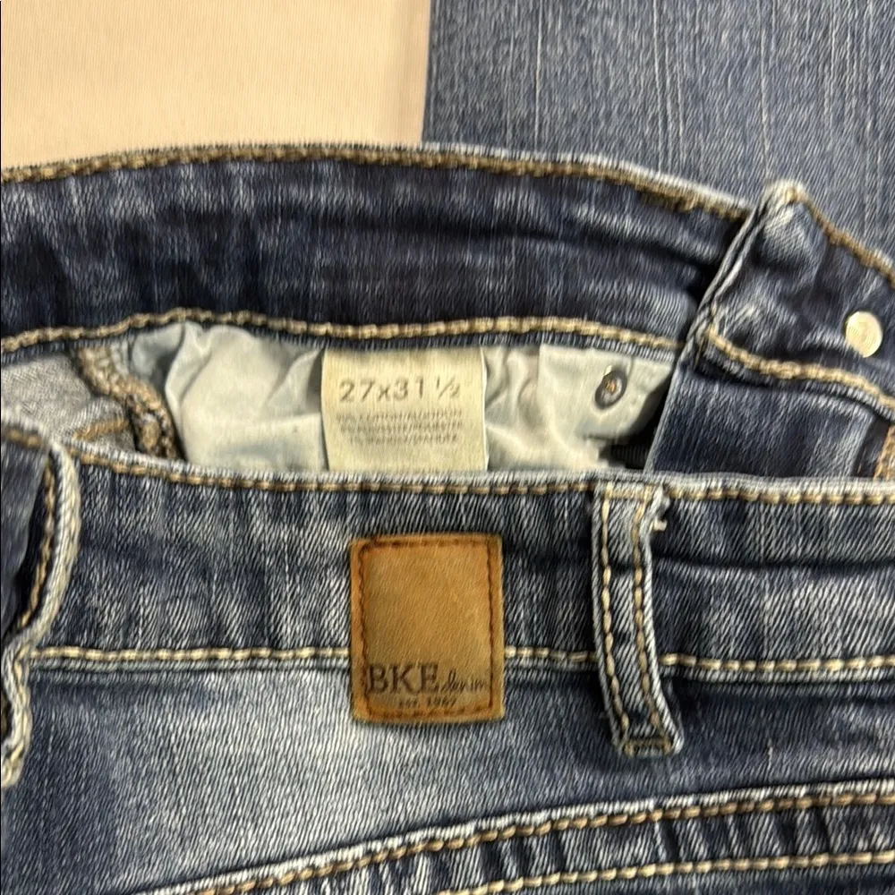 BKE Women's Boot Cut Jeans - Dark Blue - Image 7