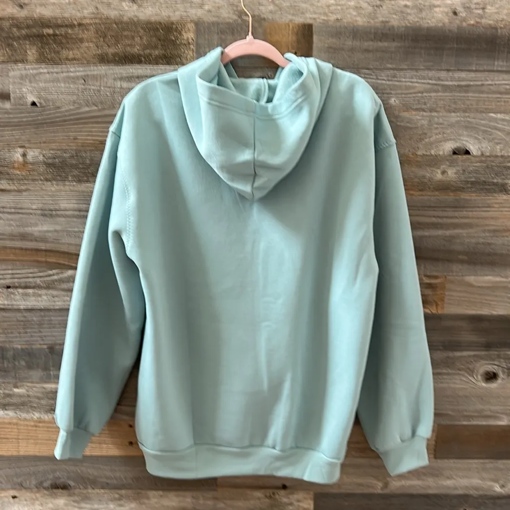 For Love & Lemons Leisure Blue Oversized Hoodie Size XS NWT - Image 5