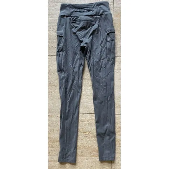 Gymshark High-Waisted Athletic Leggings with Side Pockets‎ Workout Gray S - Image 4