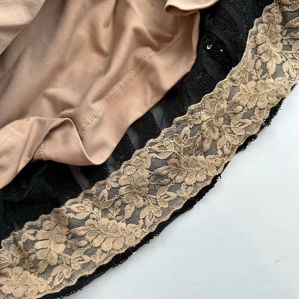 Dress the Population Emery Sequin Dress Long Sleeve Stretch Midi Sheath Black XS - Image 9