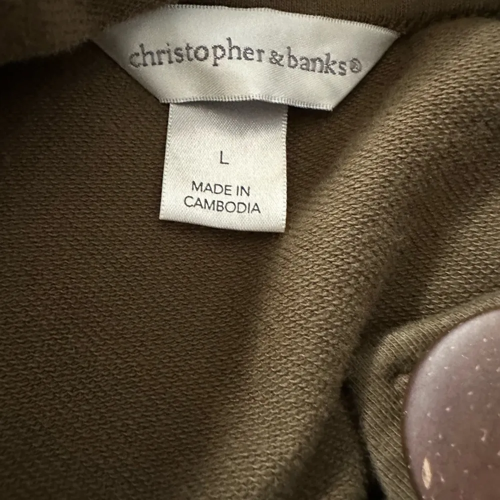 Christopher & Banks  Button Up Hoodie Jacket - Image 4