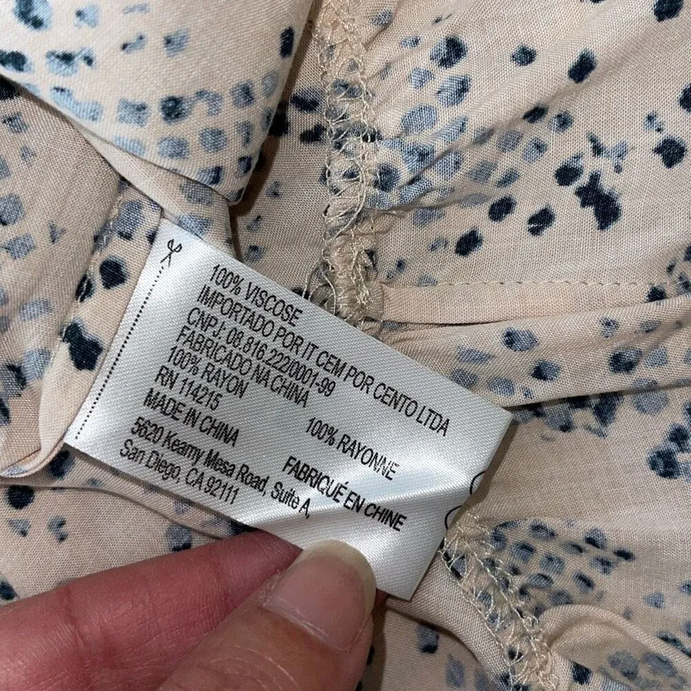 ViX Paula Hermanny Womens Snake Print Ruffle Tunic Swim Cover-Up Tan Small NWT - Image 8